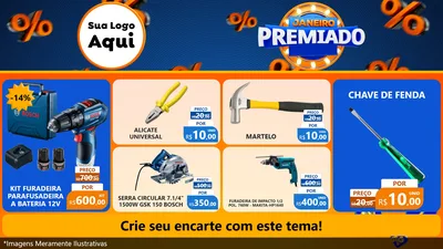 Modelo de TV para TV Horizontal com o tema Janeiro Premiado para Maquinas e Ferramentas