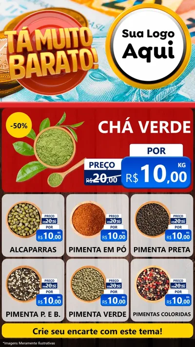 Modelo de Rede Social para Stories com o tema Está Muito Barato para Produtos Naturais