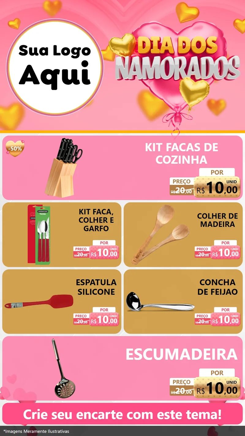 Modelo de TV para TV Vertical com o tema Dia dos Namorados para Utilidades Domésticas