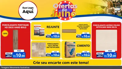 Modelo de TV para TV Horizontal com o tema Ofertas de Julho para Pisos e revestimentos