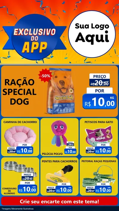 Modelo de Rede Social para Stories com o tema Exclusivo do Aplicativo para Pet Shop