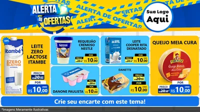 Modelo de TV para TV Horizontal com o tema Alerta de Ofertas para Frios e Laticínios