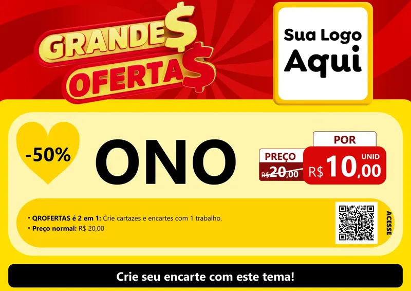 Modelo de Cartaz para Cartaz A4 Horizontal com o tema Grandes Ofertas para Óticas