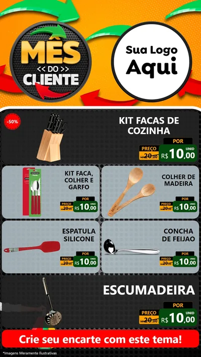 Modelo de TV para TV Vertical com o tema Mês do Cliente para Utilidades Domésticas