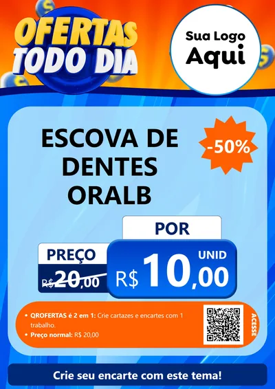 Modelo de Cartaz para Cartaz A4 Vertical com o tema Ofertas Todo Dia para Higiene Pessoal