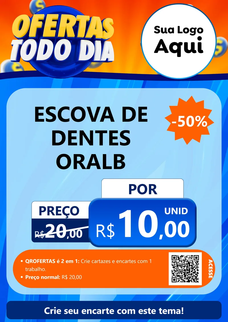 Modelo de Cartaz para Cartaz A4 Vertical com o tema Ofertas Todo Dia para Higiene Pessoal