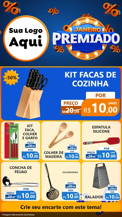 Modelo de Rede Social para Stories com o tema Janeiro Premiado para Utilidades Domésticas