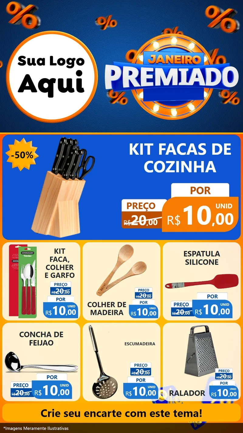 Modelo de Rede Social para Stories com o tema Janeiro Premiado para Utilidades Domésticas