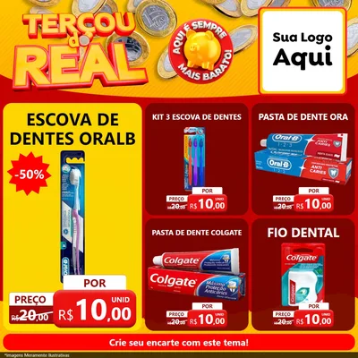 Modelo de Rede Social para Feed Facebook com o tema Terçou do Real para Higiene Pessoal