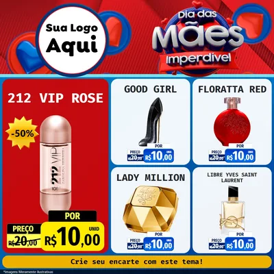 Modelo de Rede Social para Feed Facebook com o tema Dia Das Mães Imperdível para Perfumes