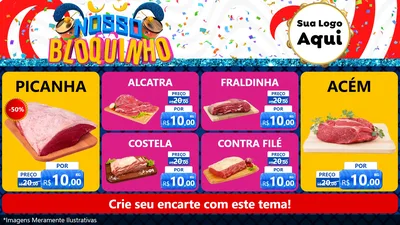 Modelo de TV para TV Horizontal com o tema Nosso Bloquinho para Açougue