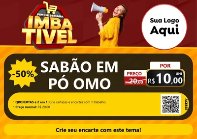 Modelo de Cartaz para Cartaz A4 Horizontal com o tema Fim de Semana Imbatível