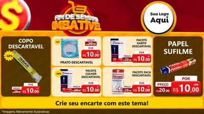 Modelo de TV para TV Horizontal com o tema Fim de Semana Imbatível para Embalagens