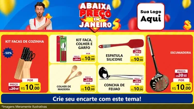 Modelo de TV para TV Horizontal com o tema Abaixa Preço em Janeiro para Utilidades Domésticas