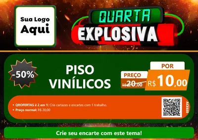 Modelo de Cartaz para Cartaz A4 Horizontal com o tema Quarta Explosiva para Material para Construção
