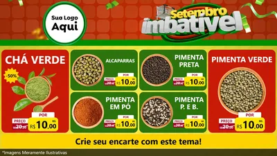 Modelo de TV para TV Horizontal com o tema Setembro Imbatível para Produtos Naturais
