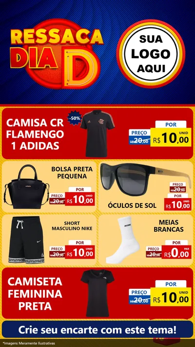 Modelo de TV para TV Vertical com o tema Ressaca Dia D para Roupas e acessórios