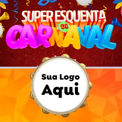 Modelo de Rede Social para Feed Facebook com o tema Super Esquenta de Carnaval para Supermercado