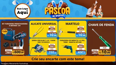 Modelo de TV para TV Horizontal com o tema Páscoa de Ofertas para Maquinas e Ferramentas
