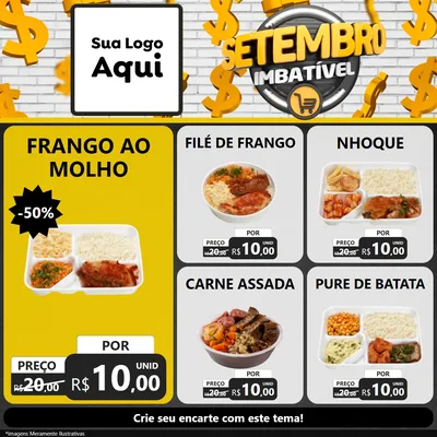 Modelo de Rede Social para Feed Facebook com o tema Setembro Imbatível para Restaurante