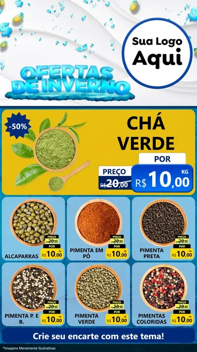 Modelo de Rede Social para Stories com o tema Ofertas de Inverno para Produtos Naturais