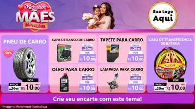 Modelo de TV para TV Horizontal com o tema Mês das Mães Imperdível para Auto peças