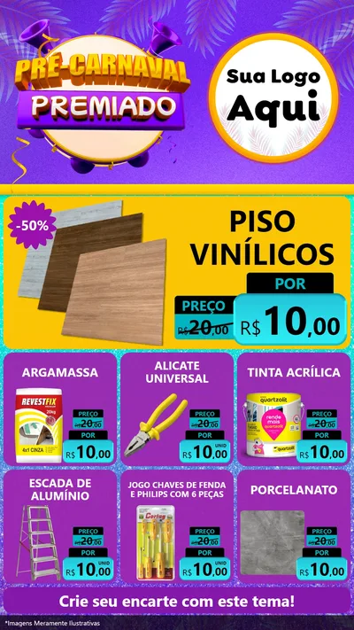 Modelo de Rede Social para Stories com o tema Pré-Carnaval Premiado para Material para Construção