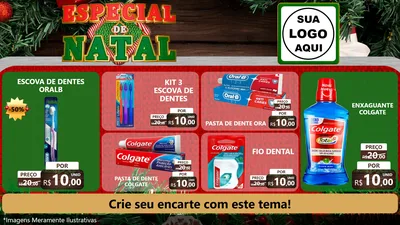 Modelo de TV para TV Horizontal com o tema Especial de Natal para Higiene Pessoal
