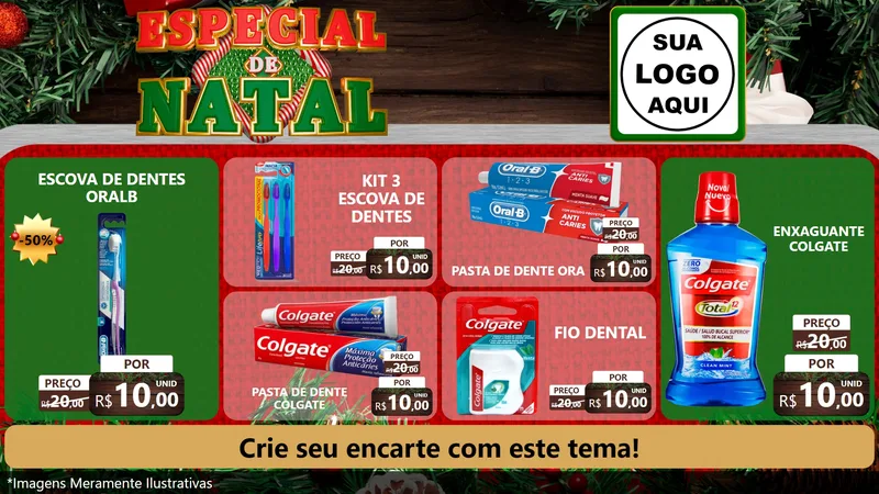 Modelo de TV para TV Horizontal com o tema Especial de Natal para Higiene Pessoal