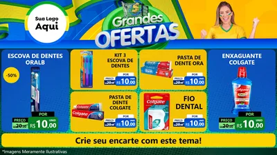Modelo de TV para TV Horizontal com o tema Grandes Ofertas para Higiene Pessoal