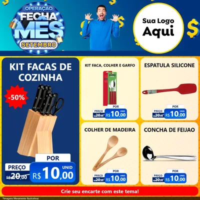 Modelo de Rede Social para Feed Facebook com o tema Operação Fecha Mês Setembro para Utilidades Domésticas