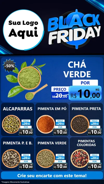 Modelo de Rede Social para Stories com o tema Black Friday para Produtos Naturais