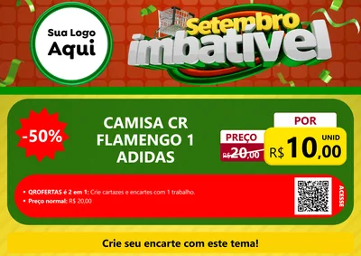 Modelo de Cartaz para Cartaz A4 Horizontal com o tema Setembro Imbatível para Roupas e acessórios