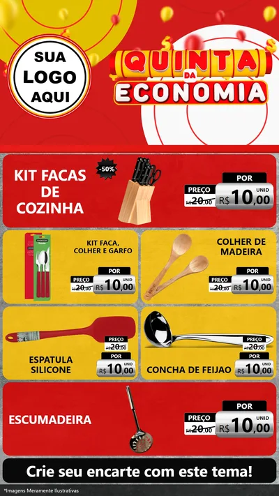 Modelo de TV para TV Vertical com o tema Quinta da Economia para Utilidades Domésticas