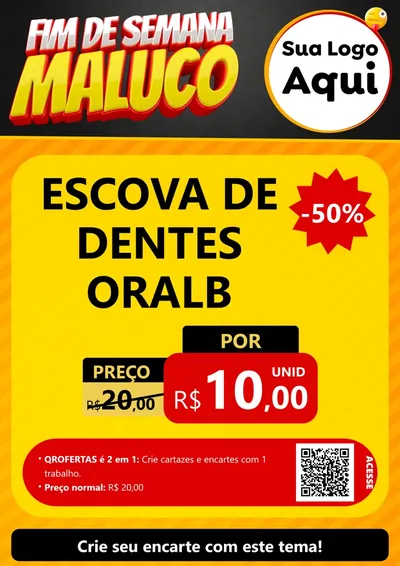 Modelo de Cartaz para Cartaz A4 Vertical com o tema Final de Semana Maluco para Higiene Pessoal