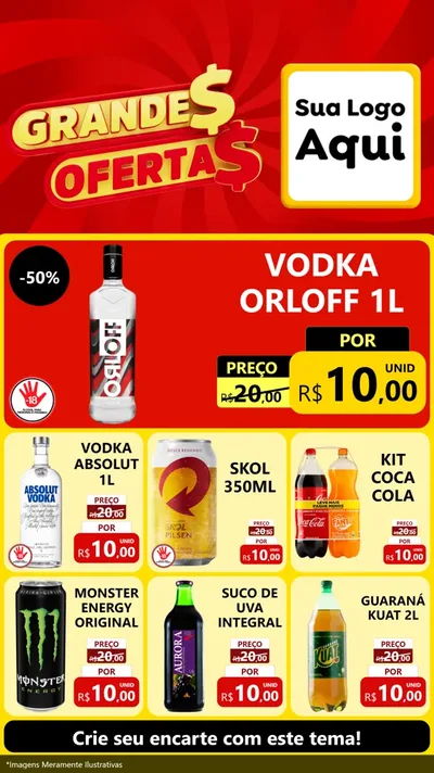 Modelo de Rede Social para Stories com o tema Grandes Ofertas para Distribuidora de bebidas
