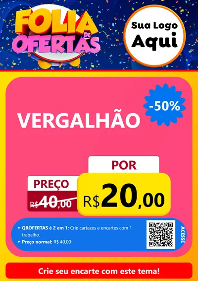 Modelo de Cartaz para Cartaz A4 Vertical com o tema Folia de Ofertas para Ferragens