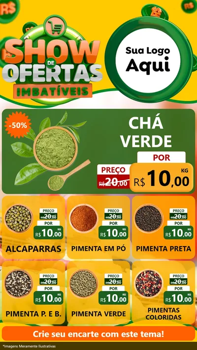 Modelo de Rede Social para Stories com o tema Show de Ofertas Imbatíveis para Produtos Naturais