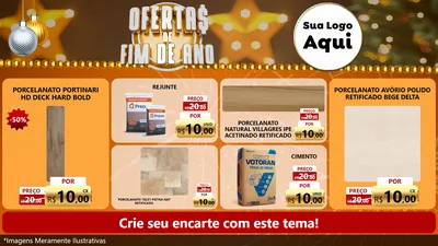 Modelo de TV para TV Horizontal com o tema Ofertas de Fim de Ano para Pisos e revestimentos