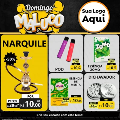 Modelo de Rede Social para Feed Facebook com o tema Domingo Maluco para Tabacaria