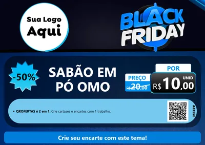 Modelo de Cartaz para Cartaz A4 Horizontal com o tema Black Friday para Produtos de Limpeza