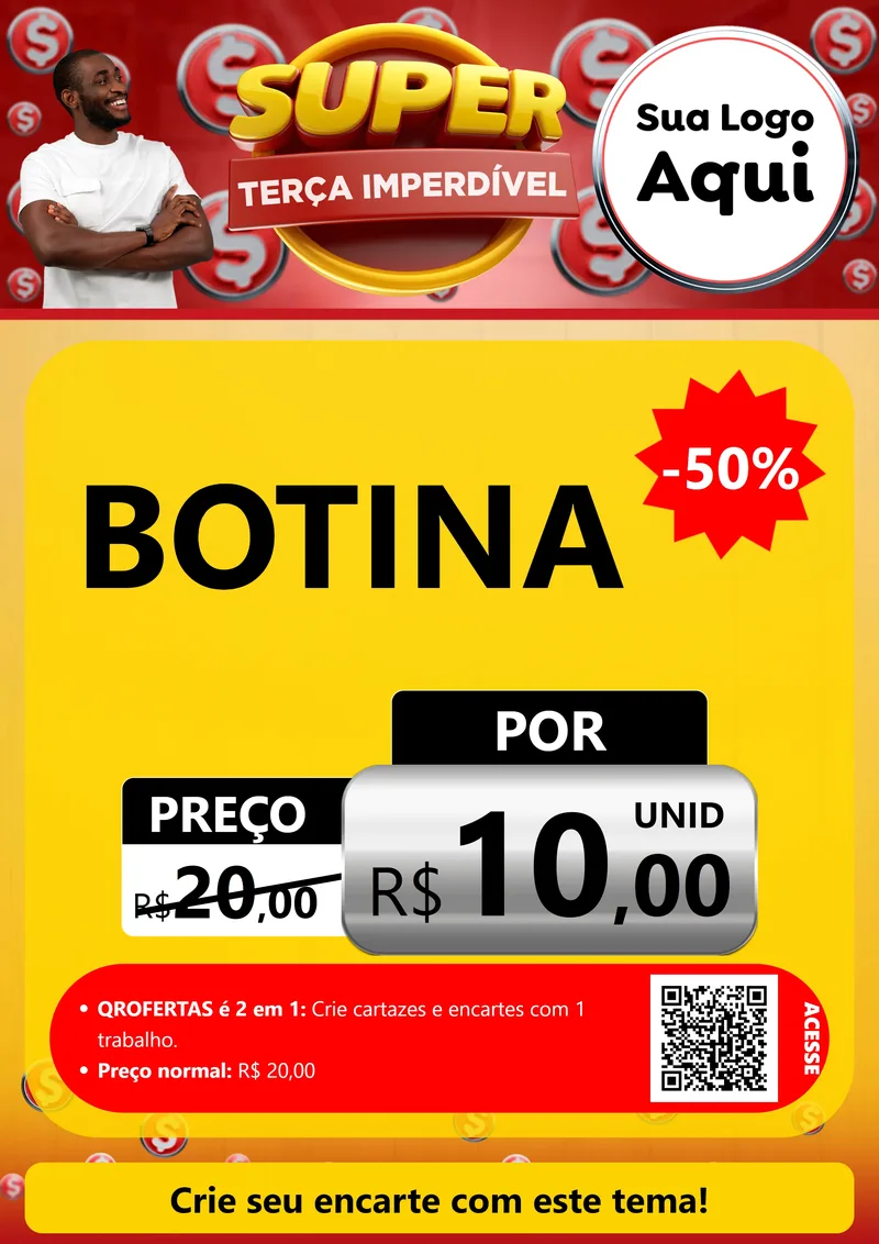 Modelo de Cartaz para Cartaz A4 Vertical com o tema Super Terça Imperdível para Agropecuária