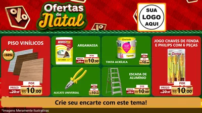 Modelo de TV para TV Horizontal com o tema Ofertas de Natal para Material para Construção