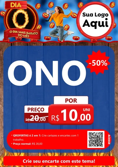 Modelo de Cartaz para Cartaz A4 Vertical com o tema Dia O - O Dia Mais Barato Do Mês para Óticas