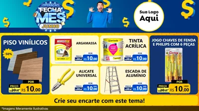 Modelo de TV para TV Horizontal com o tema Operação Fecha Mês, Junho para Material para Construção