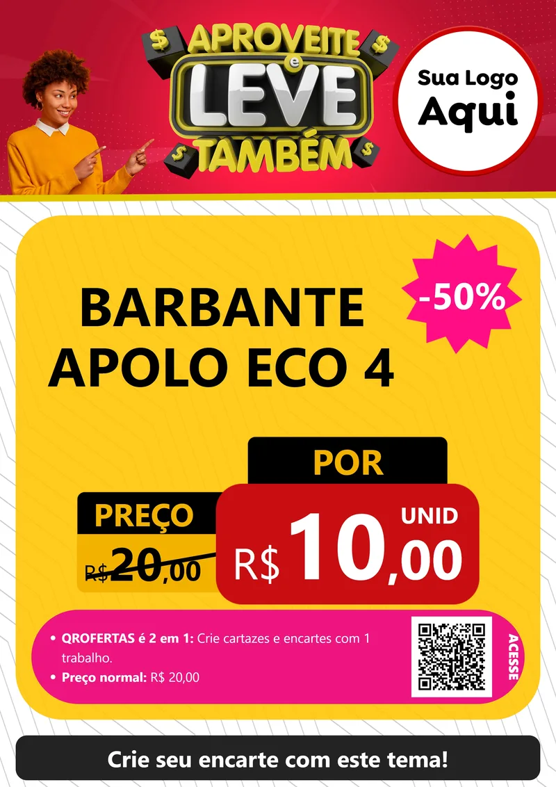 Modelo de Cartaz para Cartaz A4 Vertical com o tema Aproveite e Leve Também para Armarinho e Aviamentos