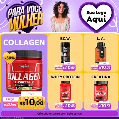 Modelo de Rede Social para Feed Facebook com o tema Para Você, Mulher para Suplementos alimentares