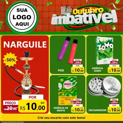 Modelo de Rede Social para Feed Facebook com o tema Outubro Imbatível para Tabacaria