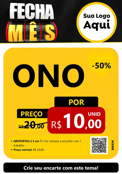 Modelo de Cartaz para Cartaz A4 Vertical com o tema Fecha Mês para Óticas