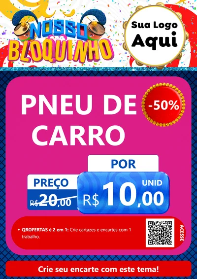Modelo de Cartaz para Cartaz A4 Vertical com o tema Nosso Bloquinho para Auto peças